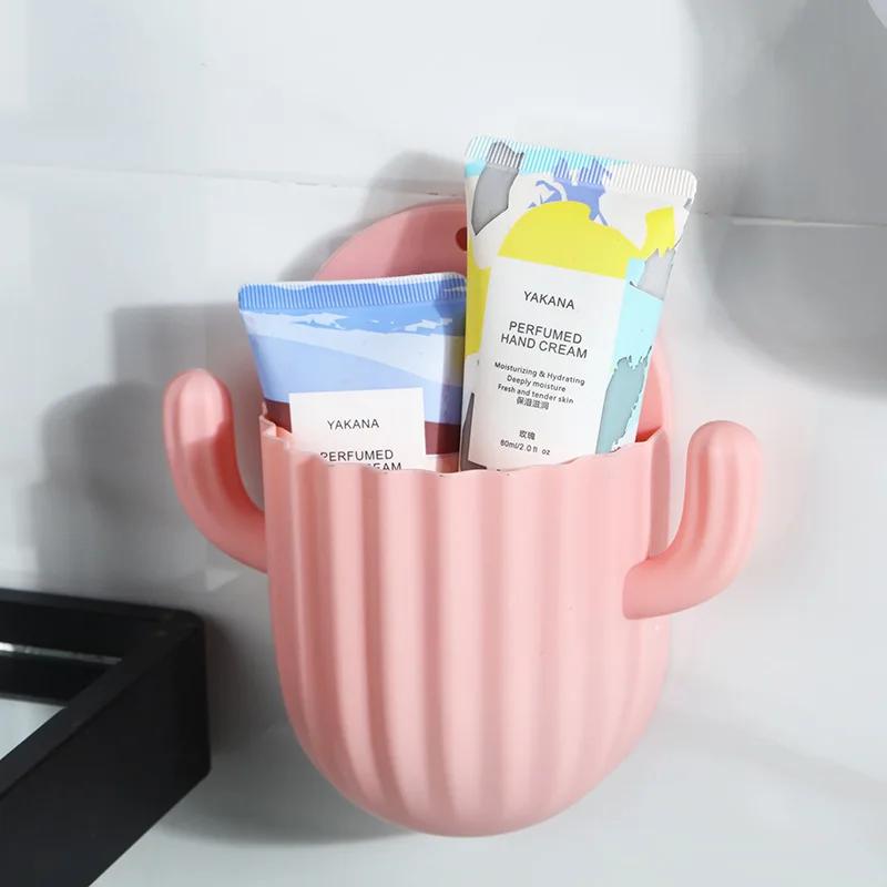 Кактус держатель зубной щетки полка органайзер ванная комната бытовые принадлежности ванная комната полки для ванной слив