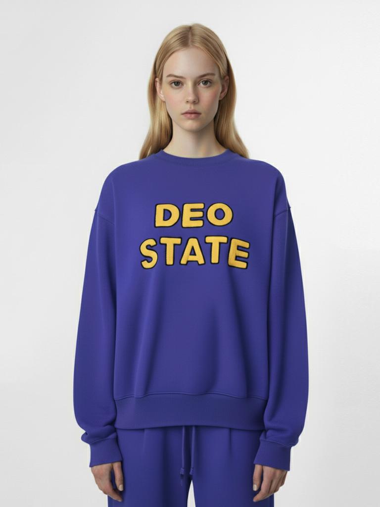 Deoseuteiteu 10036 Свитшот Фиолетовый Женский