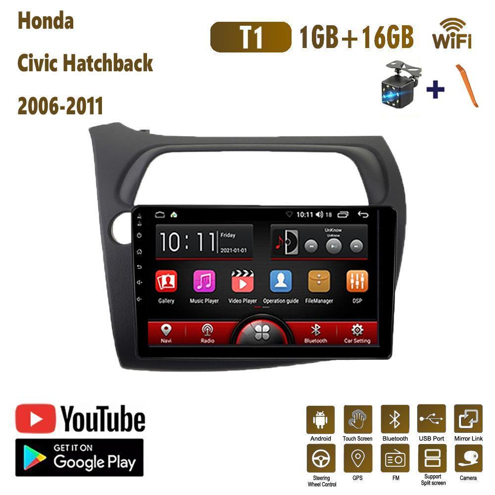 Беспроводное автомобильное радио Carplay для Honda Civic Hatchback 2006-2011 Android мультимедийный видеоплеер GPS-навигация WIFI 2 + 32 ГБ