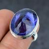 Аметист Драгоценный камень 925 Стерлинговое серебро Ювелирное изделие Кольцо Размер 6.5