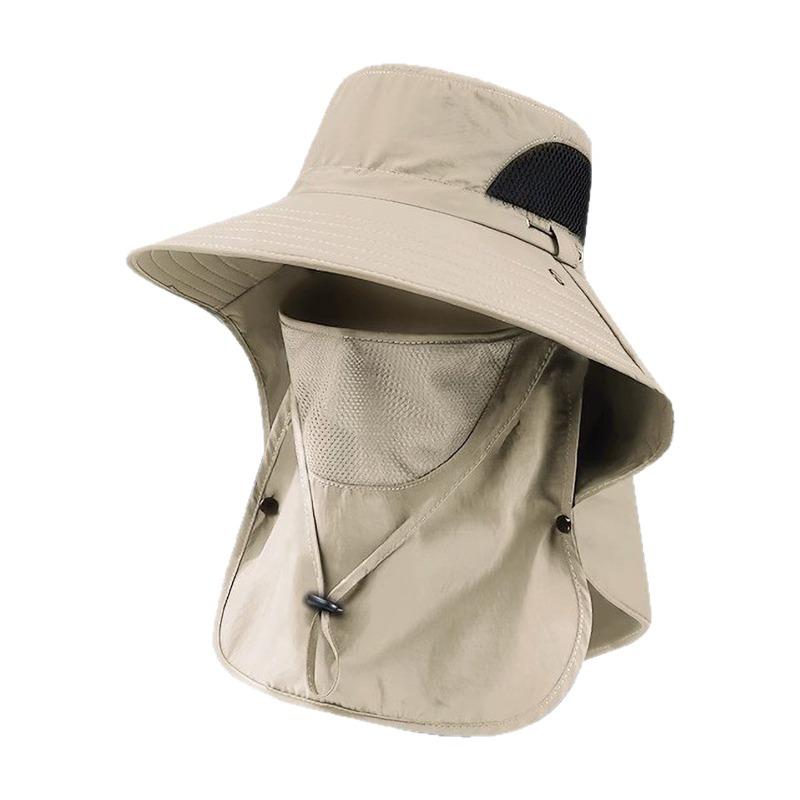 Летняя солнцезащитная рыболовная кепка Летний солнцезащитный козырек Открытый досуг Маска для лица Защита от комаров Альпинистская рыболовная кепка