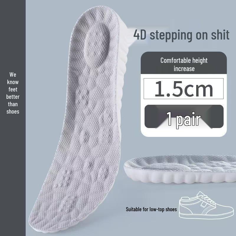 Boost Invisible Height Increasing Insoles for Men & Women - Full Sole, Arch Support, Soft Elastic