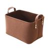Felt Storage Basket Large Capacity Foldable Organizer with Sturdy Handles for Clothes