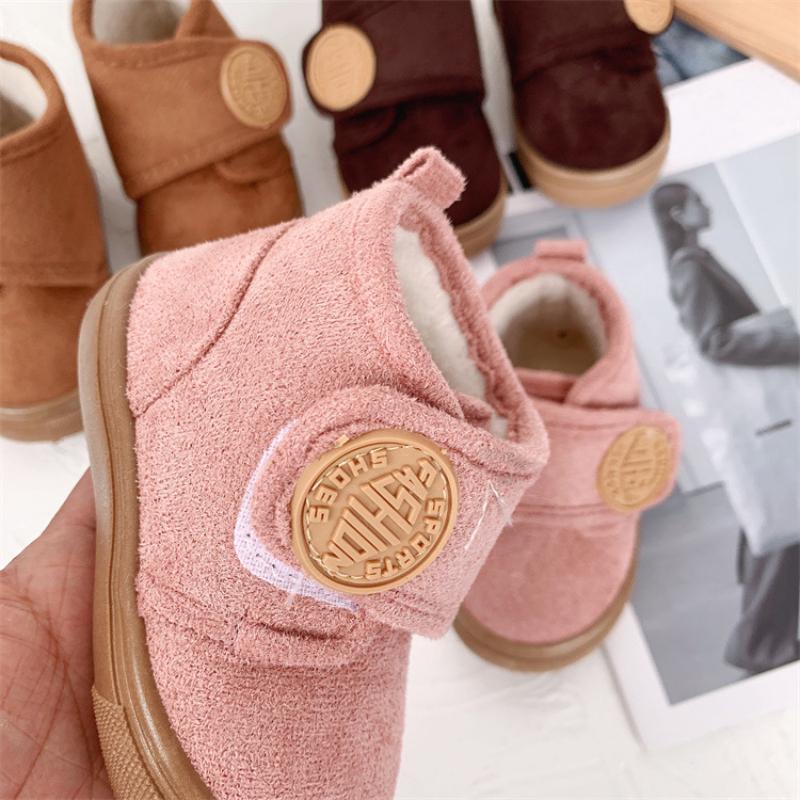 Snow Boots Anti Slip Solid Color Thickened Soft Soled Low Top Boys Girls