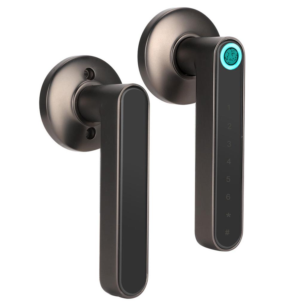 Дверной замок с отпечатком пальца, умный пароль, ручка, замок для TUYA Smart APP, домашний отель, офис, черный