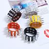 Punk Men Women Faux Leather Multiple Spikes Bracelet Bangle Jewelry Wrist Decor