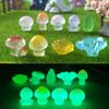 9 шт./компл. мини светящиеся миниатюры грибов светятся в темноте орнамент мох террариум микро пейзаж сказочное украшение сада