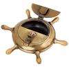 Finish Antique Nautical Brass Ship Table Design Ashtray Anchor Inlay Ashtray Decorative