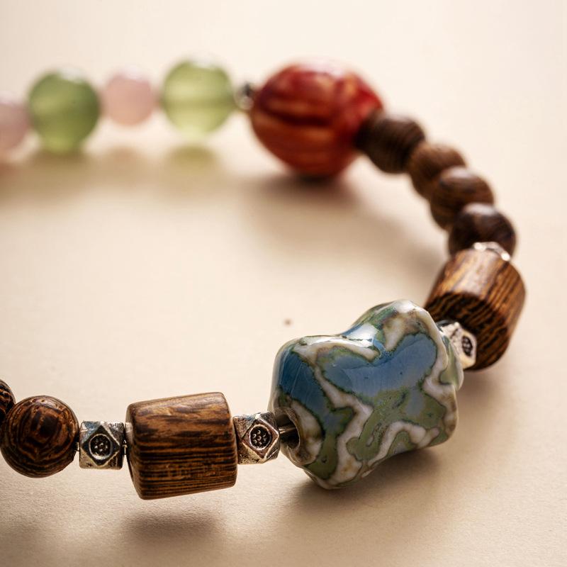 Керамический браслет в этническом стиле, браслет для девочек-студенток, серия «Лес бабочек», простые универсальные украшения
