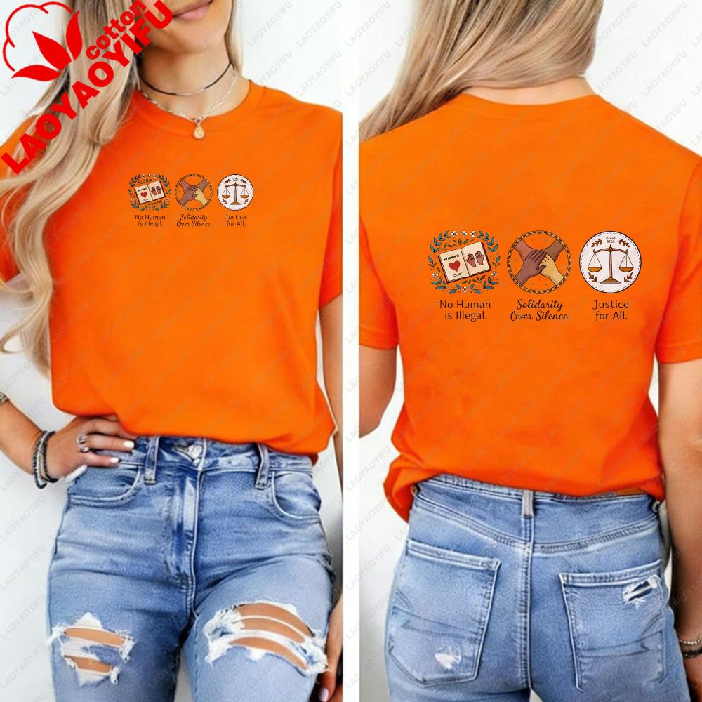 HuUnisex Rights TShirt Equality Social Justice Unisex Clothing Gothic Harajuku Aesthetic Clothes Y2k Top High Quality Cotton Tops
