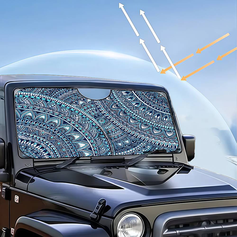 Mandala Sunshade Sun Shade Shield Blocker Auto Cover Protector Window Visor Universal