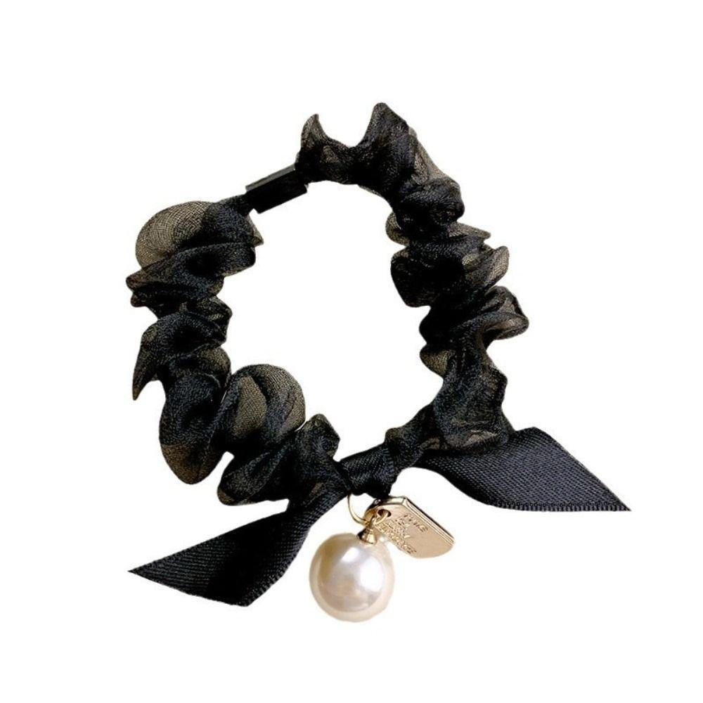 High Elasticity Bow Hair Rings Sweet Bow Design Lace Hair Accessories Hair Ties For Women