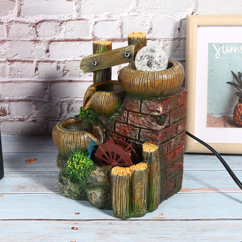 Resin Desktop Fountain Flowing Water Ornament Home Office Table Decoration
