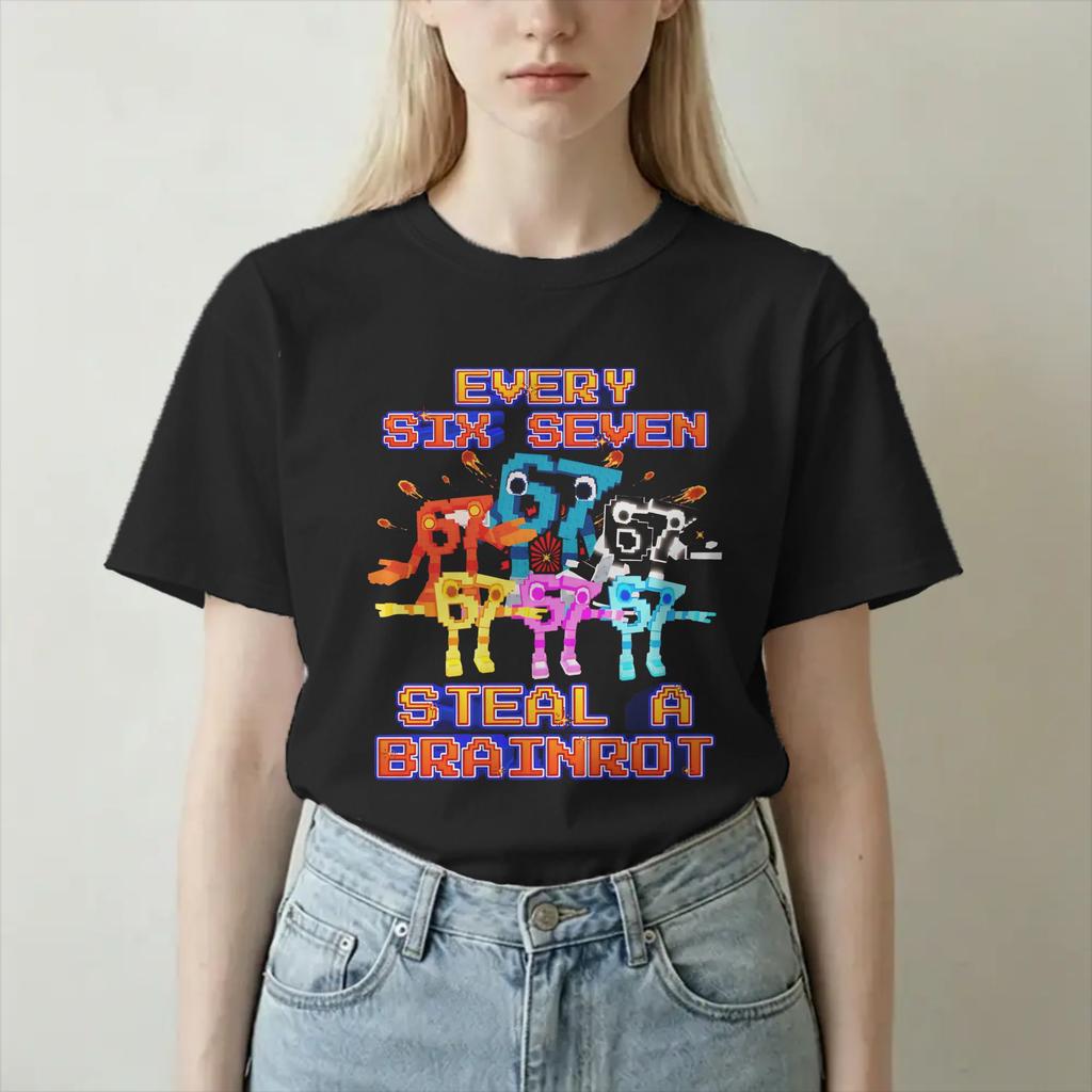 Unisex Unisex TShirt Robot Game 67 Novelty Cotton Tees Short Sleeve Gaming Art T Shirts Round Neck Clothing Plus Size