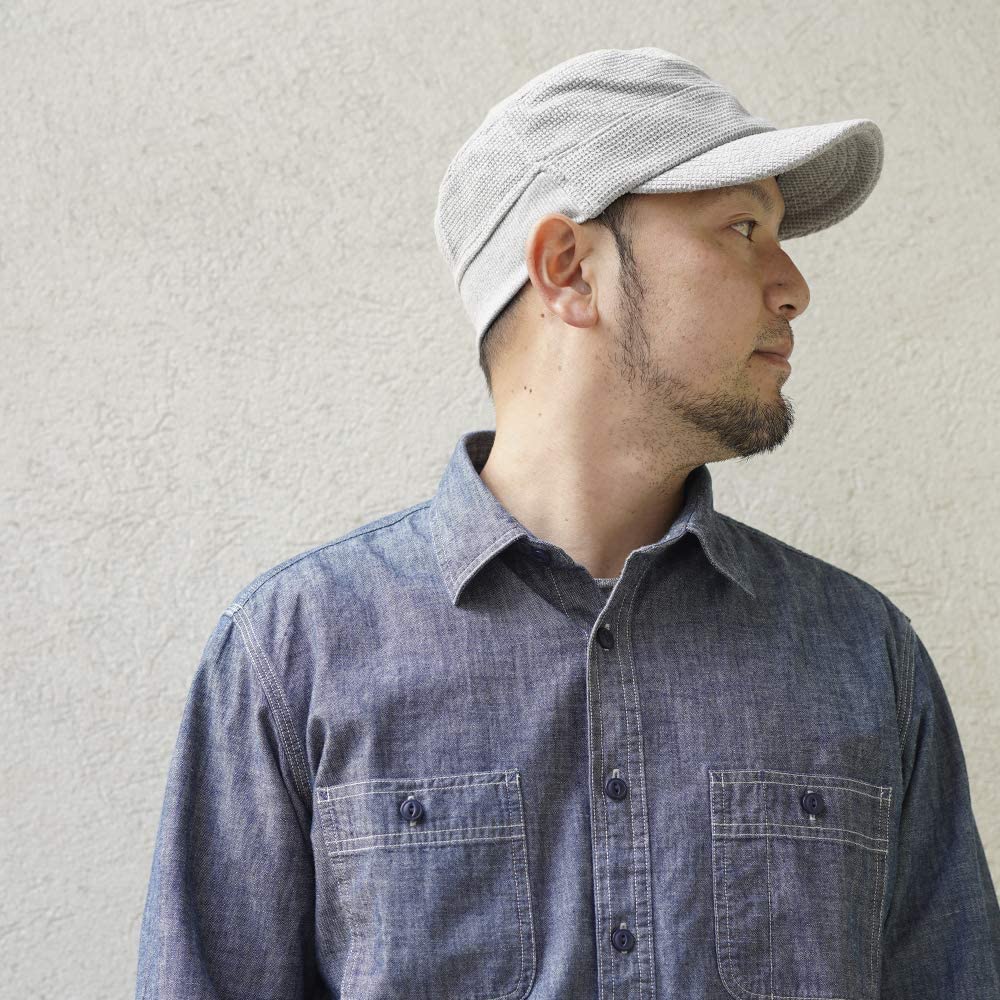 [Cle] Потовая шапка из вафельного рубчика, Большой размер, Мужская, Женская, XL, Серая