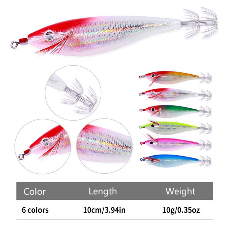 Luminous fishing bait10cm10gRound-bellied shrimp, squid hook, horizontal shrimp, wooden shrimp, special artificial bait for nigh