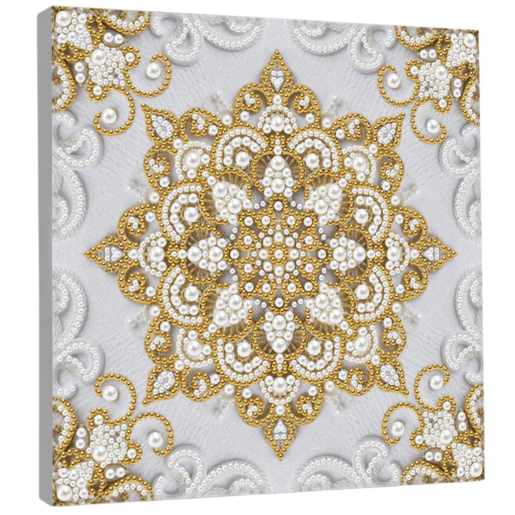 DIY Pearl Gem Art Diamond Painting Kits for Adults/Beginners Gift Home Decor Art Diamond Painting 25x25cm With Frame