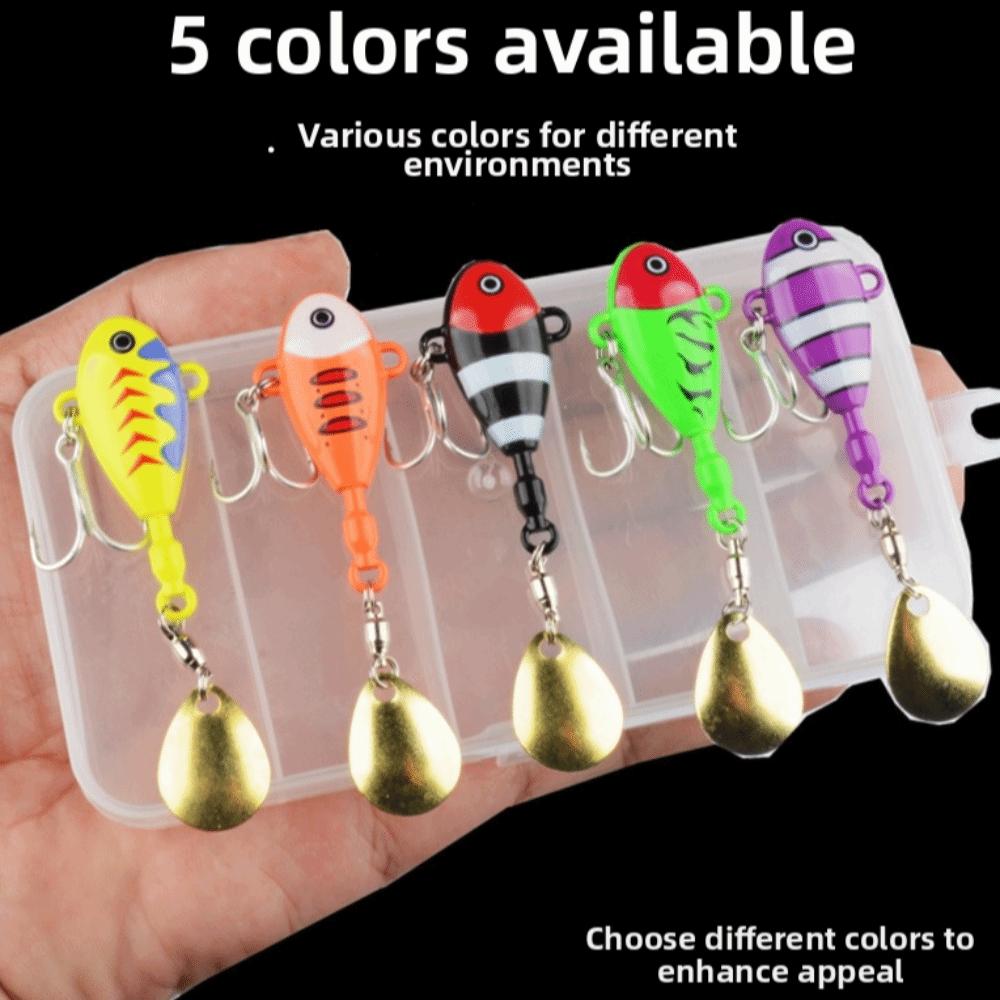 5pcs Metal Construction Fishing Lure 5pcs Pack Sinking Bait Premium Spoon Lure For Fishing