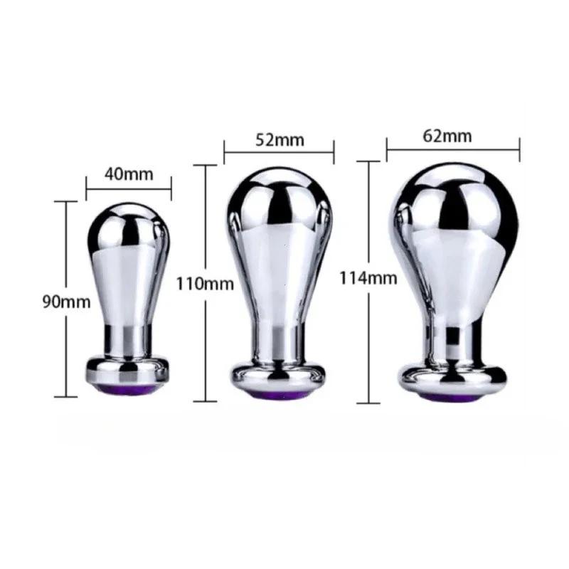 Модель с металлической подсветкой анального большого анала Тотио де асеро неокисляемый Menores Menores Anales Dildo de consolador ADU