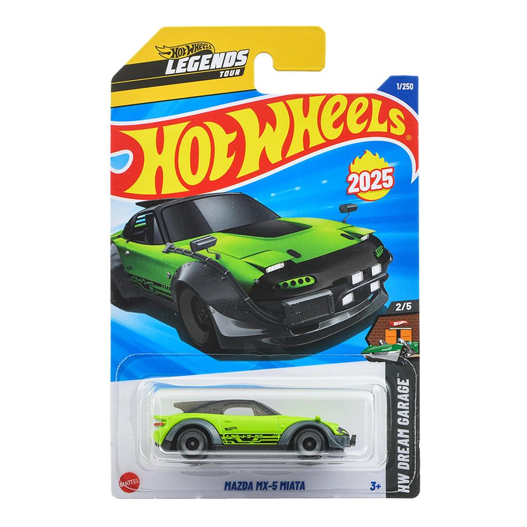 Hot Wheels Mazda MX-5 Miata Машинка-каталка Мини-автомобиль JFN42 Зеленый Для детей от 3 лет