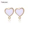 Supplies For Jewellery Wholesale 14K Gold Plated Heart Shape Earring Hooks Accessories Handmade DIY Earrings Findings