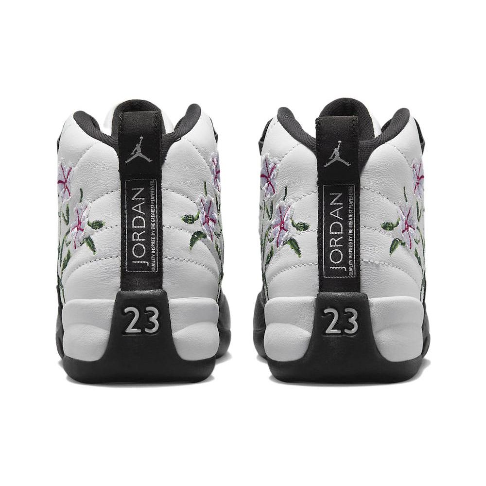 Детские кроссовки Air Jordan 12 Retro GS Floral White Vivid-Green Lavender-Mist DR6956-100