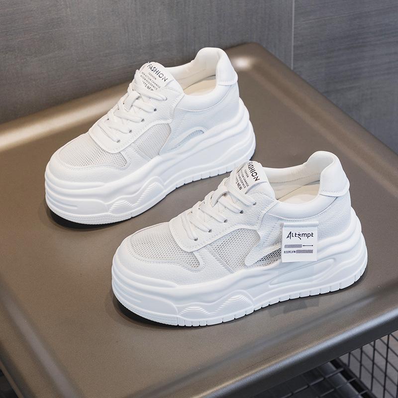 2024 весна, лето и осень новые повседневные туфли из кожи на толстой подошве, удобные и универсальные женские туфли с низким верхом