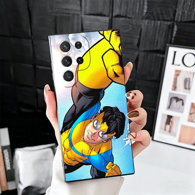 I-Invincible Anime Soft Phone Case for Samsung Galaxy S26 S25 Edge S24 Ultra S23 Plus S22 S21 FE S20 Black Cover Back Shell