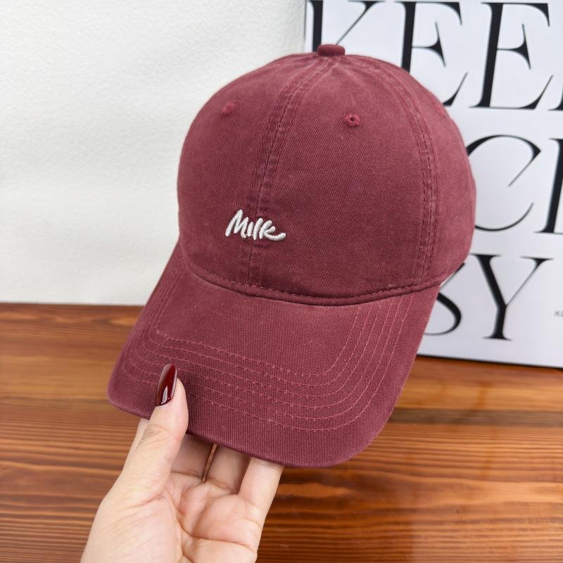 Fashion letter embroidery shows the face, small baseball cap, men's big head circumference, simple and fashionable versatile cap, women's spring and
