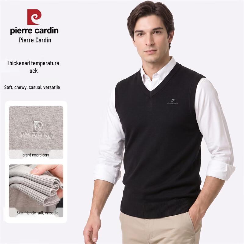 Pierre Cardin Мужской вязаный жилет с V-образным вырезом без рукавов