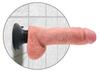 King Cock - Realistic Vibrator with Testicles and Suction Cup 24 Light Skin Color