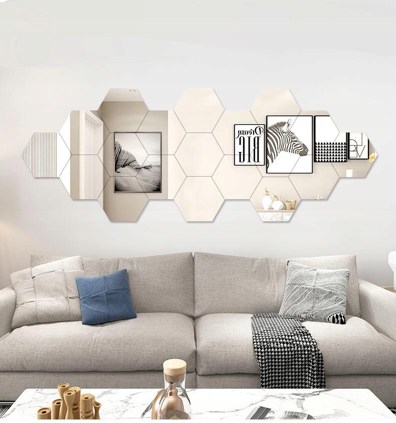 Set Of 10 Acrylic Mirrors Hexagon Mirror 265