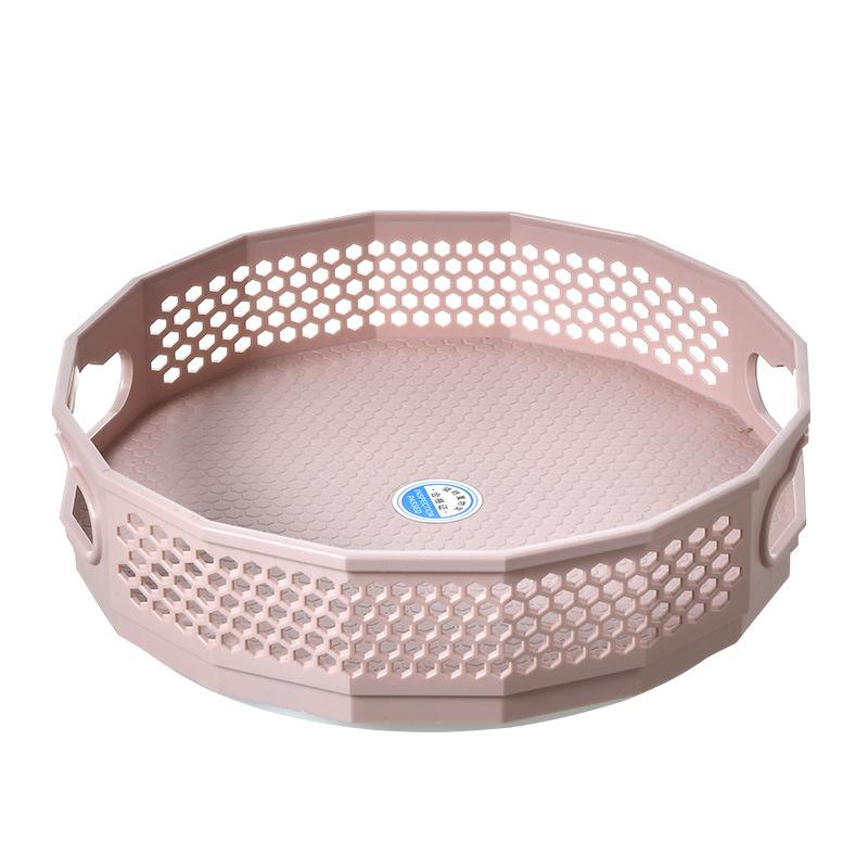 360 Rotatable Tray Kitchen Storage Rack Shelf Plastic Seasoning Spice Jar Plate Condiment Holder Cosmetic Container Organizer