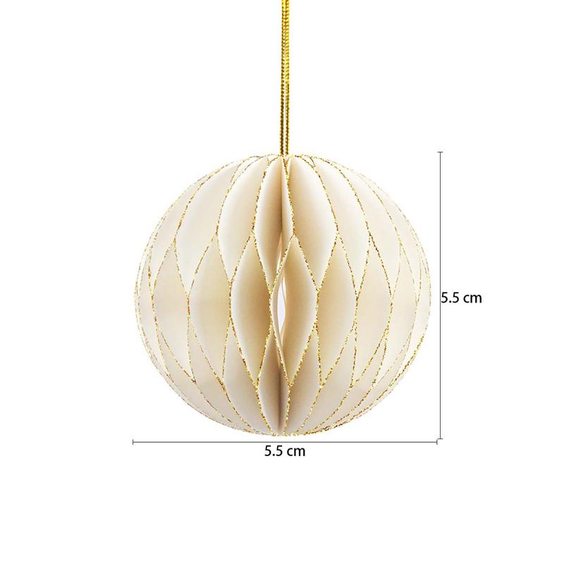 New 3/1PC Christmas Decoration Lantern Spherical Ornaments Creative Paper Honeycomb Ball Christmas Tree Pendant Decorations Gift