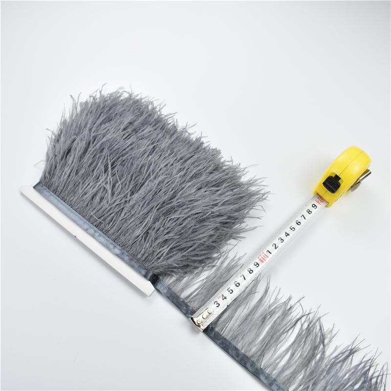 Перья1Метр Натуральная бахрома из страусиных перьев 8-10 см Цветные пушистые перья Отделка для шитья платьев Декор одежды Декор для вечеринок