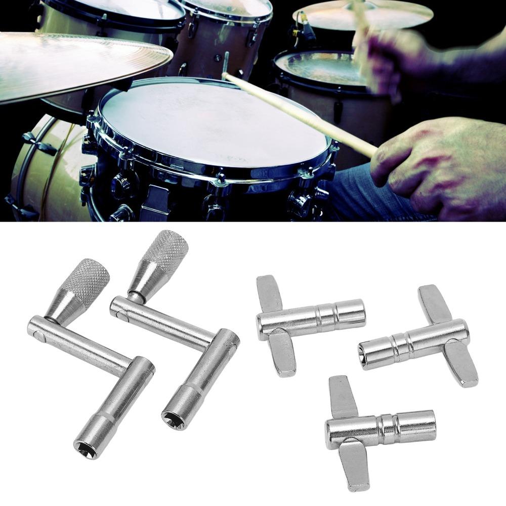 5PCS Metal Drum Tuning Key Silver Drum Key Pack Professional Percussion Hardware Tool For Drummers