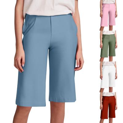 Женские повседневные шорты однотонные повседневные прямые свободные шорты