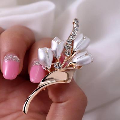 Простая роскошная брошь с цветком, белые цветы, булавки, одежда, куртка, шаль, броши, подарки на вечеринку