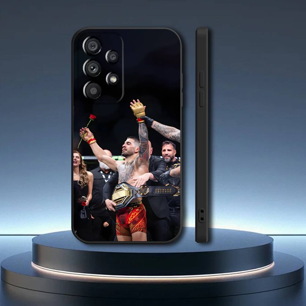 Чехол для телефона I-Ilia Fighting T-Topuria для Samsung Galaxy A20, A21s, A22, A31, A32, A52, A53, A72, 73, A80, Мягкий черный чехол