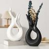 Abstract Hand Ceramic Vase Modern Minimalist Body Art Hand Shaped Floral Plants Holder Container Home