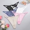 5PCS/Set Women Sexy Lace Thongs G-String T-Back Underwear Female Breathable Underpants Floral Lace Solid Color Panties S-XL