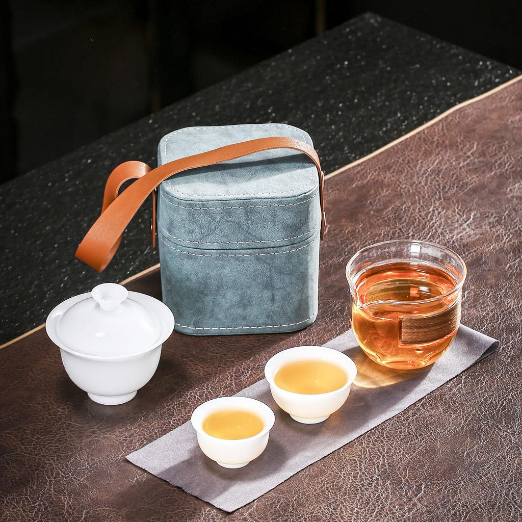Ice Travel Tea Set Kung Fu Kuaike Cup Cover Bowl Small Set of Gifts Corporate Souvenirs Business Gifts Gift Box