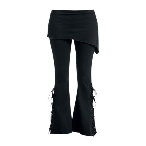 Spiral Direct Womens/Ladies Plain Micro Skirt Bootcut Leggings