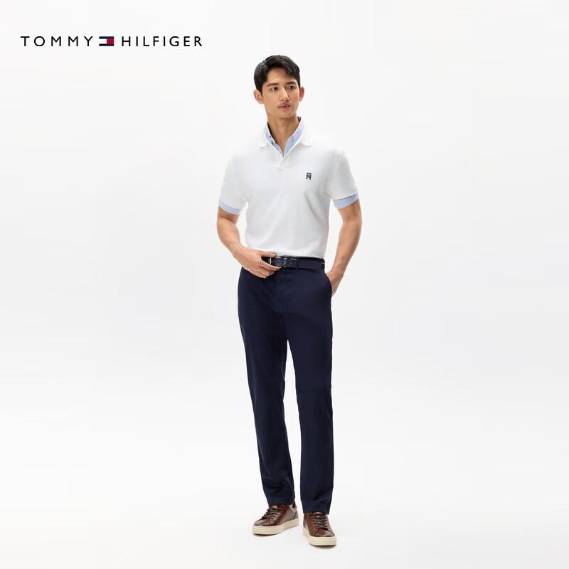 Tommy Hilfiger Мужские эластичные твиловые чиносы прямого кроя