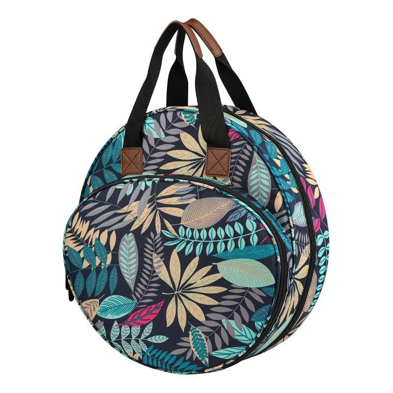 Embroidery Supplies Storage Carrying Tote Case with Multiple Pockets for Floss, Hoops, Thread, Stitch Tools Kit [Bag Only]