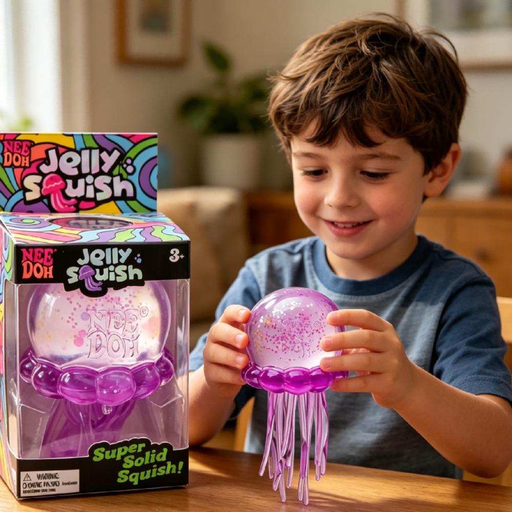 Милая осьминожка Nee Doh Jelly Hops, Игрушка-антистресс, Водонепроницаемая сенсорная игрушка для игры в воде, Отличный подарок для мальчиков и девочек