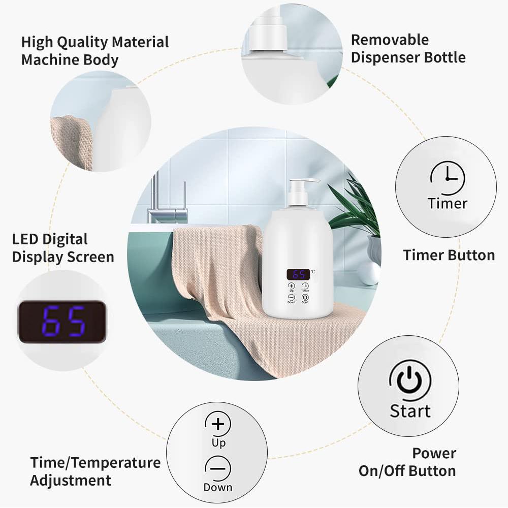 Электрический подогреватель массажного масла с 2 дозаторами для бутылок с маслом для салонов и спа