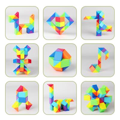 SENGSO Rainbow Magic Ruler 24/36/48/72 PCS Animal Shape Развивающие игрушки Детские головоломки Различные характеристики игровой процесс Cu