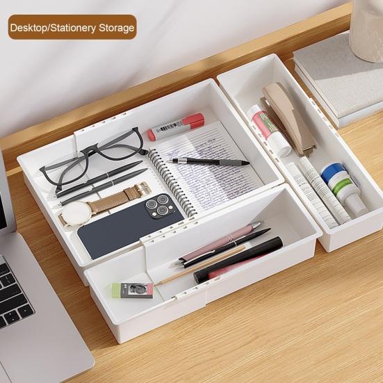 Retractable Drawer Storage Box Kitchen Cutlery Fork Spoon Bin Office Supplies Drawer Divider Multifunctional Underwear Sock