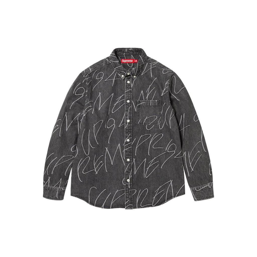 Supreme Handwriting Jacquard Denim Shirt SUP-FW23-152